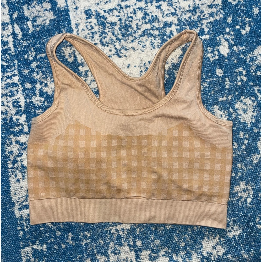 Padded sports bra checkered